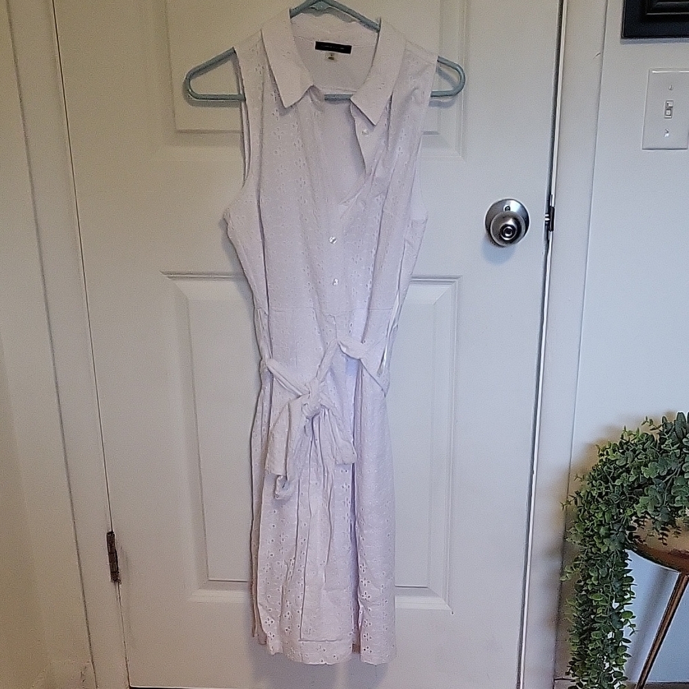 Tommy Hilfiger White Sleeveless Dress